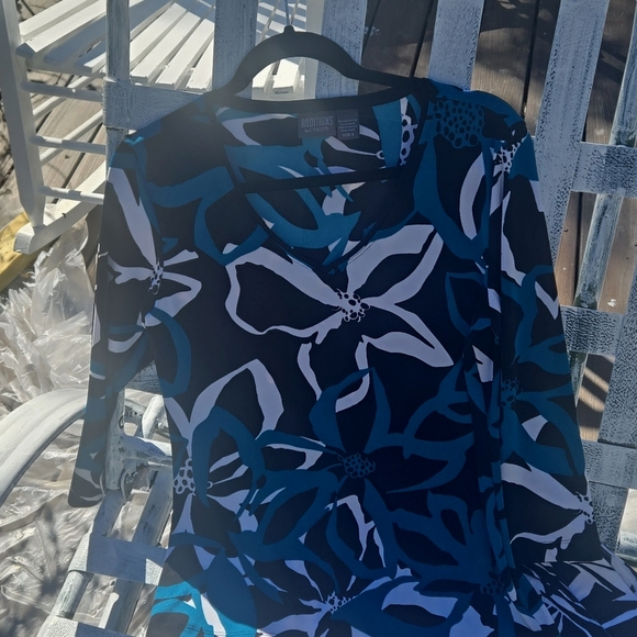 Additions by Chico's Teal "Mimosa Impact" Pantset - Picture 2 of 8